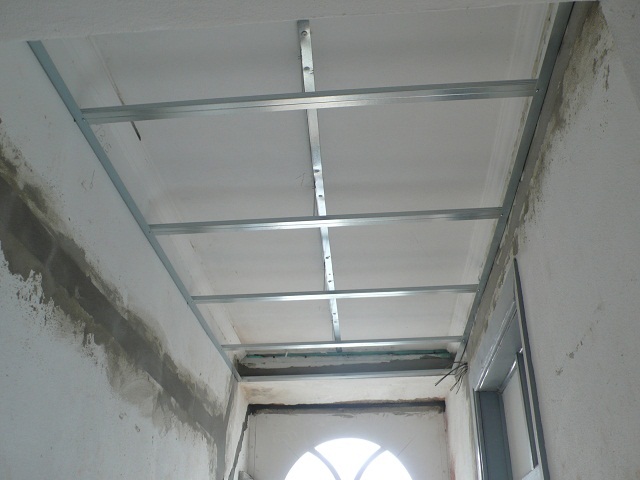 Cracked Ceiling Grid Ceiling