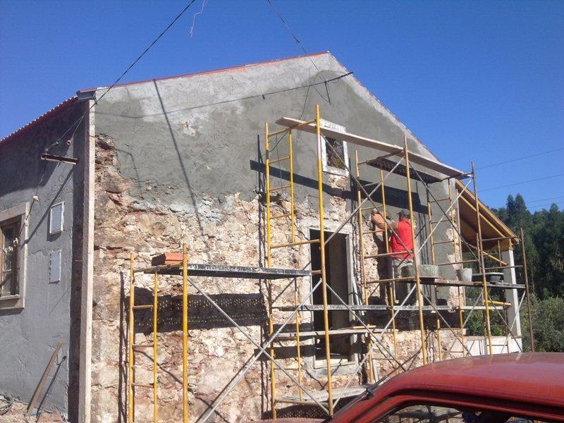 Starting the base coats of render Algarve Renovation Project